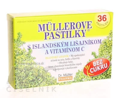 MULEROVE PASTILKY LISAJNIK BEZ CUKRU 1X36 KS