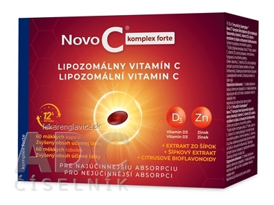 NOVO C KOMPLEX FORTE LIPOZOMALNY VITAMIN C         60KS MAKKE CPS, S VITAMINOM D3, ZINKOM, EXTRAKTOM 