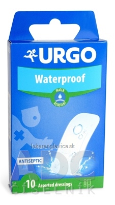 URGO WATERPROOF NÁPLASŤ ANTISEPTICKÁ, VODEODOLNÁ, PRIEHĽADNÁ, 2 VEĽKOSTI, 