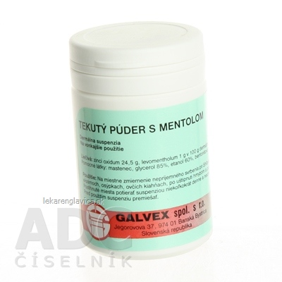 TEKUTY PUDER S MENTOLOM 1X100 G