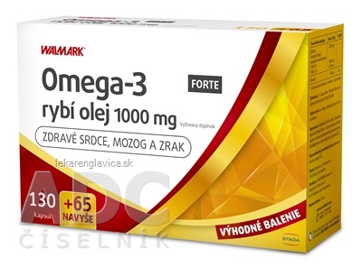 WALMARK OMEGA-3 RYBI OLEJ FORTE PROMO 2021         195KS CPS 130+65 NAVYSE (195 KS)