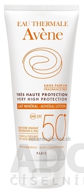 AVENE LAIT MINERAL SPF50+ 100 ML