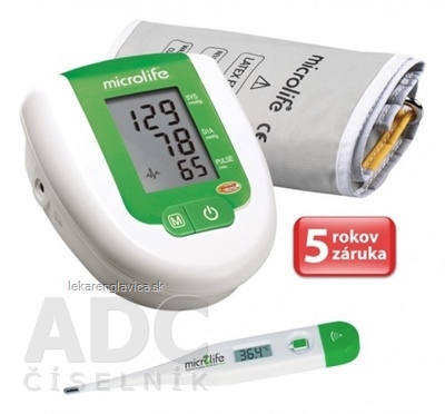 TLAKOMER MICROLIFE BP 3AG1 NEW 1SET AUTOMATICKY S ADAPTEROM NA RAMENO 1 KS + DIGI