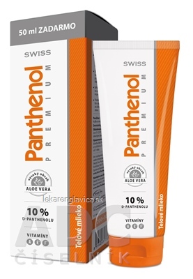 SWISS PANTHENOL PREMIUM 10% TELOVÉ MLIEKO 200+50 ML NAVYŠE (250 ML)