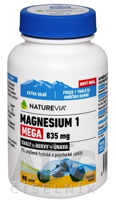 SWISS NATUREVIA MAGNESIUM 1 MEGA 835 MG 1X90 TBL