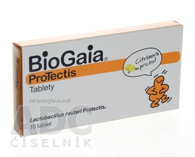 BIOGAIA PROTECTIS ŽUVACIE TABLETY 1X10 KS CITRÓNOVÁ PRÍCHUŤ 