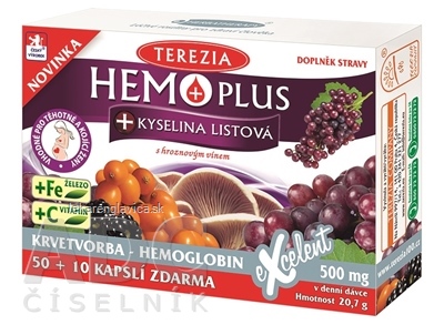 TEREZIA COMPANY HEMOPLUS + KYSELINA LISTOVA KAPSULY 1X60 KS 