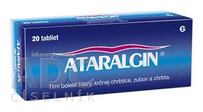 ATARALGIN 325 MG/130 MG/70 MG TABLETY 1X20 KS