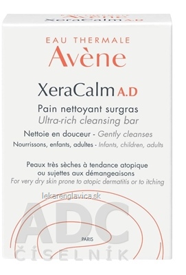 AVENE XERACALM A.D PAIN NETTOYANT SURGRAS 100G UMÝVACIA KOCKA, ULTRA VYŽIVUJÚCA 