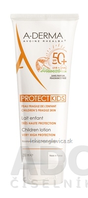 A-DERMA PROTECT MLIEKO PRE DETI SPF50+ 250 ML