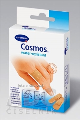 COSMOS VODEODOLNA 2 VELKOSTI 20KS (WATER-RESISTANT) NAPLAST NA RANY, 2 VELKOSTI