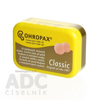 OHROPAX CLASSIC UŠNÉ VLOŽKY V KRABIČKE1X12 KS