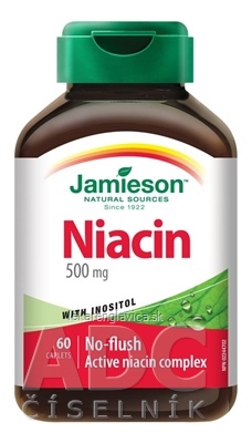 JAMIESON NIACÍN 500 MG S INOZITOLOM TABLETY 1X60 KS