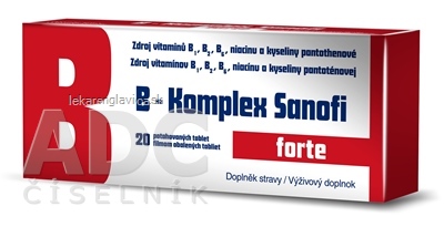 B-KOMPLEX FORTE ZENTIVA TABLETY 1X20 KS