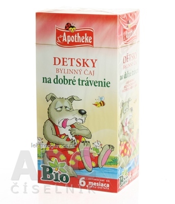 APOTHEKE BIO DETSKÝ ČAJ NA DOBRÉ TRÁVENIE (OD UKONČENÉHO 6. MESIACA) 20X1,5 G