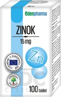 EDENPHARMA ZINOK 15 MG 100KS                            100KS TBL 1X100 KS