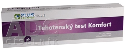 PLUS LEKÁREŇ TEHOTENSKÝ TEST KOMFORT 1X2 KS