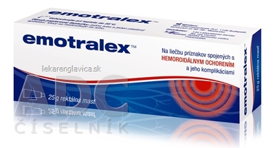 EMOTRALEX REKTALNA MAST 25G NA LIECBU HEMOROIDOV 1X25 G