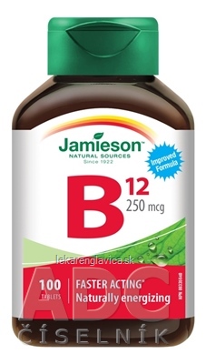 JAMIESON VITAMÍN B12 250 µG TABLETY 1X100 KS