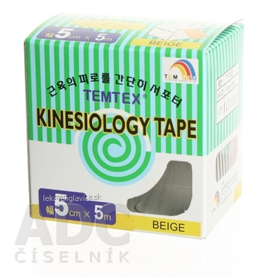 TEMTEX KINESIO TAPE (KINEZIO PASKA) 1KS BEZOVA (5CM X 5M)