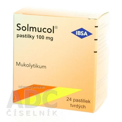 SOLMUCOL PASTILKY 100 MG 1X24 KS