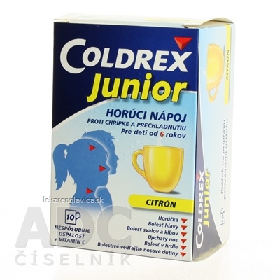 COLDREX JUNIOR CITRÓN PLO POR (VREC.PAPIER/PE/AL/PE) 1X10 VRECÚŠOK