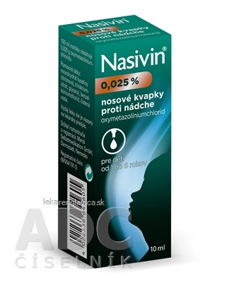 NASIVIN 0,025 % Nosová instilácia 1X5 ML