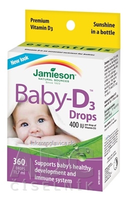 JAMIESON D3 BABY 400 IU KVAPKY 11,7 ML