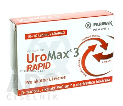 FARMAX UROMAX 3 RAPID TABLETY 1X20 KS