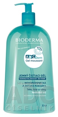 BIODERMA ABCDERM MOUSSANT JEMNÝ ČISTIACI GÉL 1X1 L