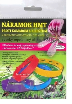 NARAMOK HMT PROTI KOMAROM A KLIESTOM               1KS S REPELENTNOU LATKOU GERANIOL 1X1 KS