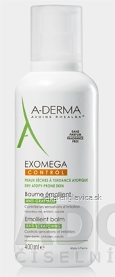 A-DERMA EXOMEGA CONTROL BAUME EMOLLIENT 400ML EMOLIENCNY BALZAM