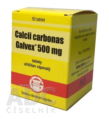 KALCIOVÉ TABLETY 500 MG GALVEX 50 x 500 mg
