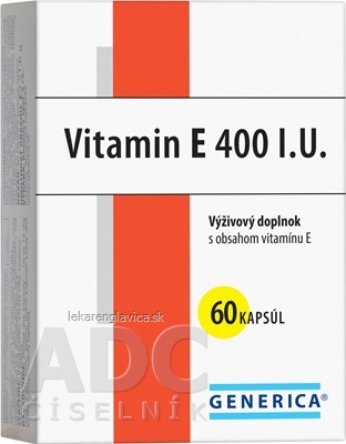 GENERICA VITAMIN E 400 MG KAPSULY 1X60 KS