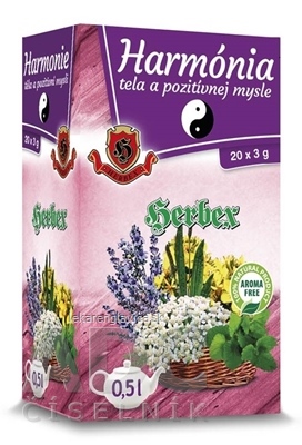 HERBEX HARMONIA TELA A POZITIVNEJ MYSLE            60G BYLINNA ZMES 20X3 G (60 G)