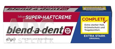 BLEND-A-DENT EXTRA STARK ORIGINAL COMPLETE SUPER FIXAČNÝ DENTÁLNY KRÉM 1X47 G