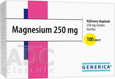 GENERICA MAGNESIUM 250 MG TABLETY 1X100 KS