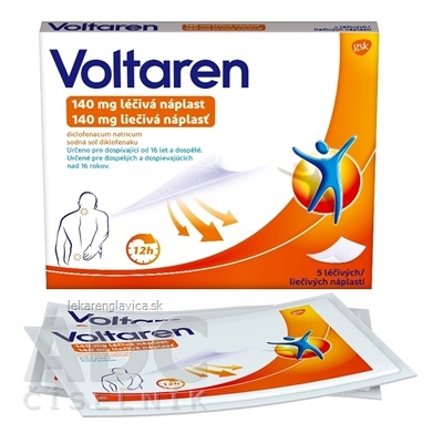 VOLTAREN 140 MG LIECIVA NAPLAST EMP MED 5X140 MG (NAPL.PAP./ALU/PEX LAMINAT)