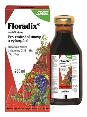 SALUS FLORADIX K ZNÍŽENIU VYČERPANIA A ÚNAVY, 1X250 ML