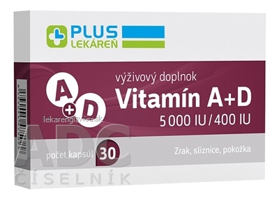 PLUS LEKAREN VITAMIN A+D 5000 IU/400 IU            30KS CPS 1X30 KS