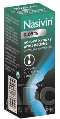 NASIVIN 0,05 % Nosové kvapky 1X5ML