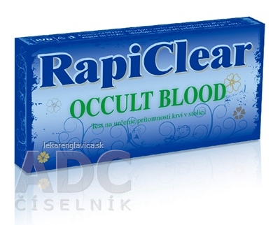 RAPICLEAR OCCULT BLOOD TEST NA SAMODIAGNOSTIKU, 1X1 KS