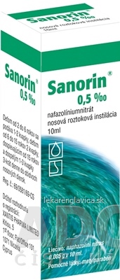 SANORIN 0,5 ‰ Nosové kvapky 1X10 ML