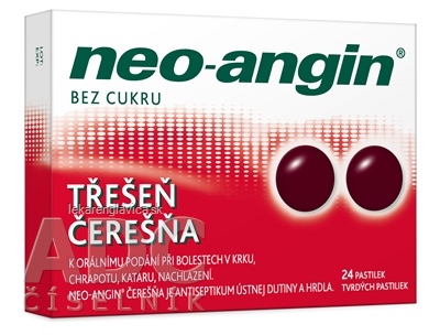 NEO-ANGIN PASTILKY ČEREŠŇA 1X24 KS