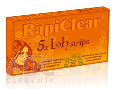 RAPICLEAR 5 X LH STRIPS JEDNOKROKOVÝ OVULAČNÝ TEST 1X5 KS